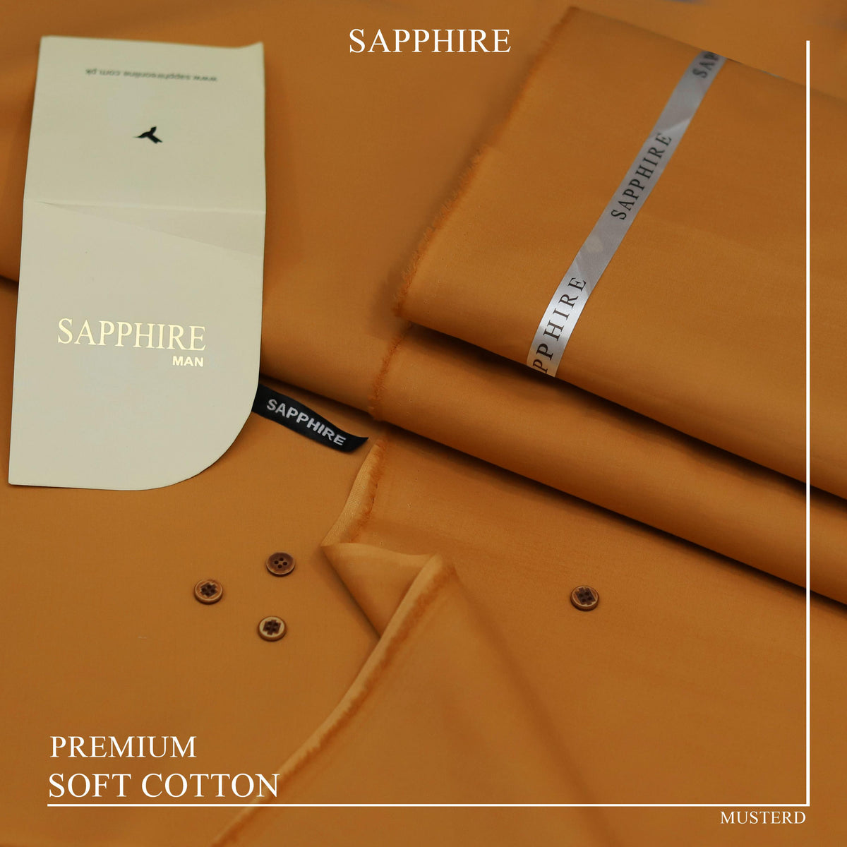 Sapphire Premium Soft Cotton Unstitched Suit – Dark Gray