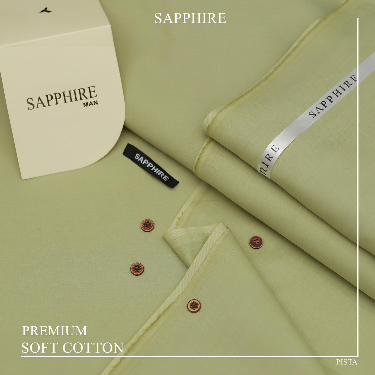 Sapphire Premium Soft Cotton Unstitched Suit – Dark Gray
