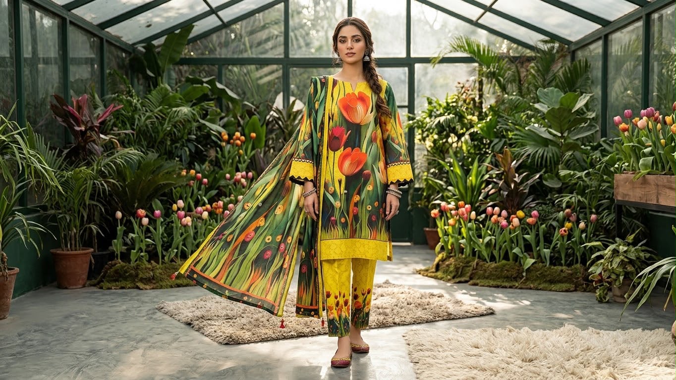 Rangon Ki Dunya: Printed 3PC Unstitched