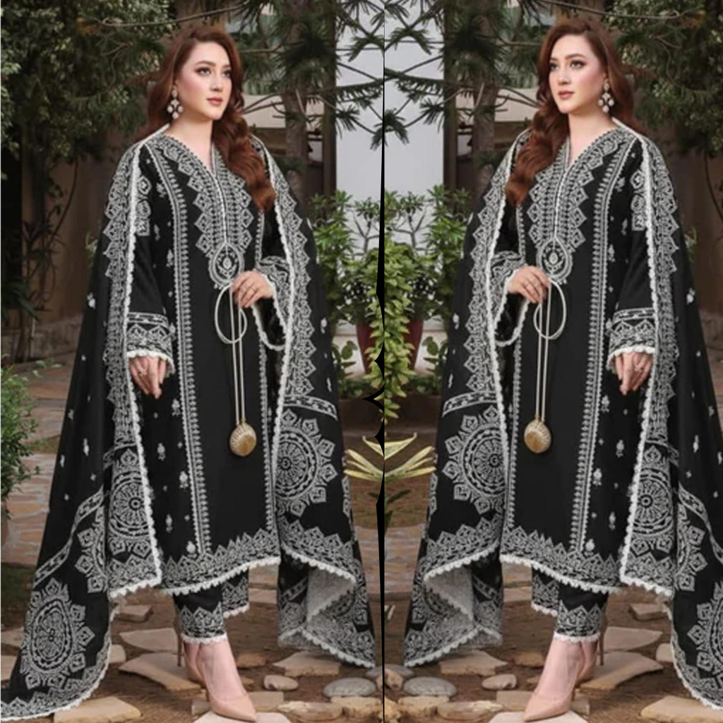 Aneela’s Heritage: Embroidered 3-Piece Collection