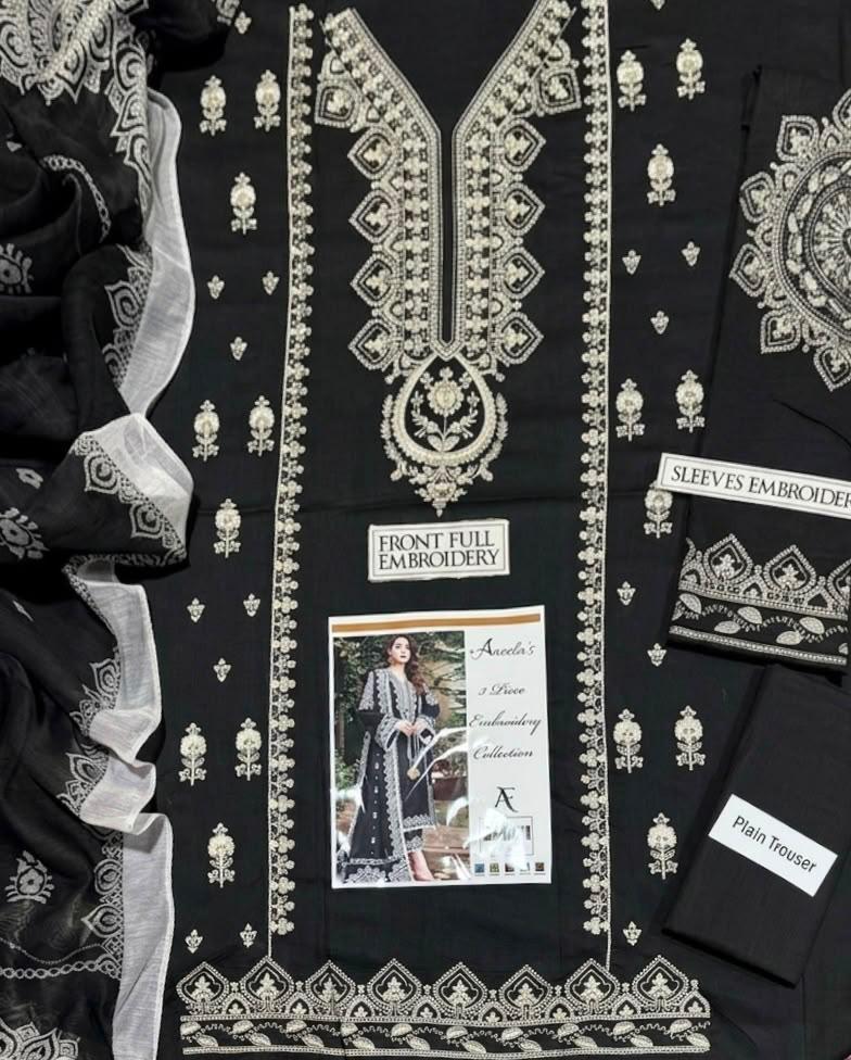 Aneela’s Heritage: Embroidered 3-Piece Collection