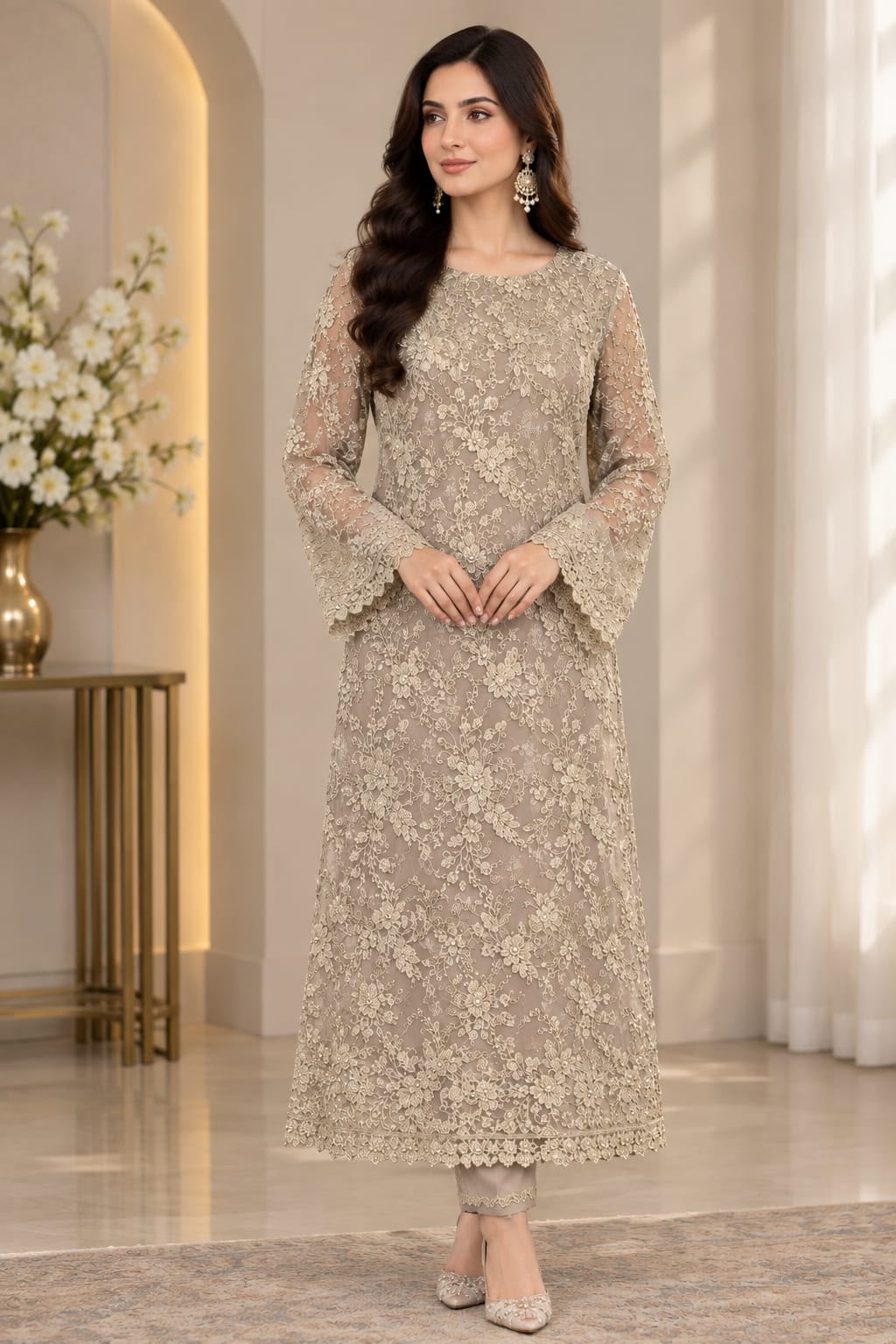 Black Embroidered 2 Piece Suit | Pakistani Party Wear