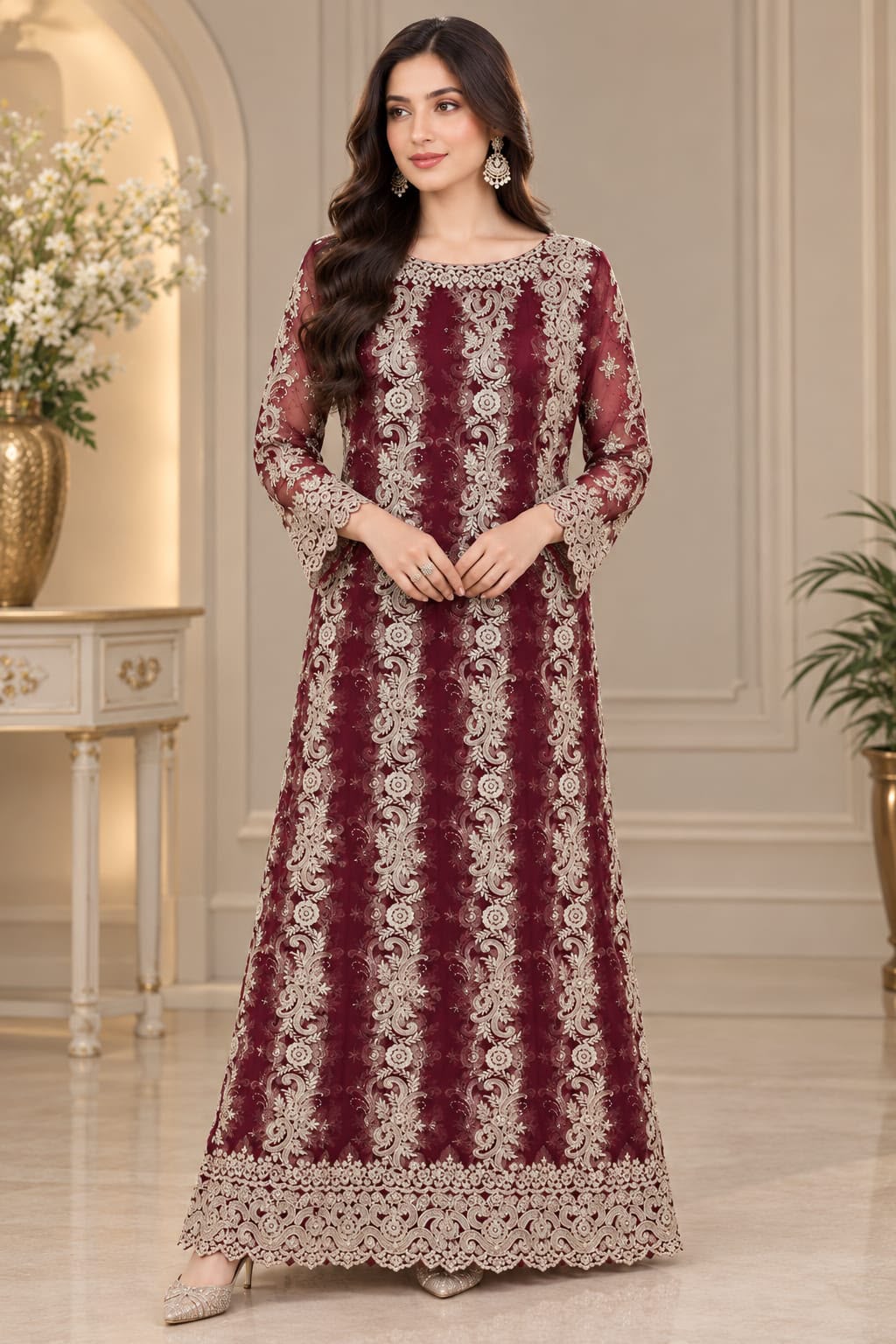 Black Embroidered 2 Piece Suit | Pakistani Party Wear