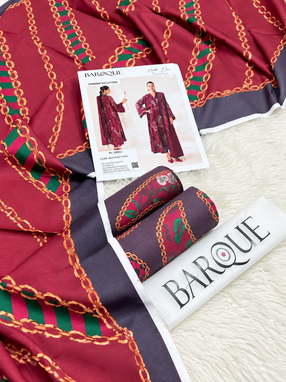 Printed Slub Khaddar 3 Piece Suit for Women | Prime Textile