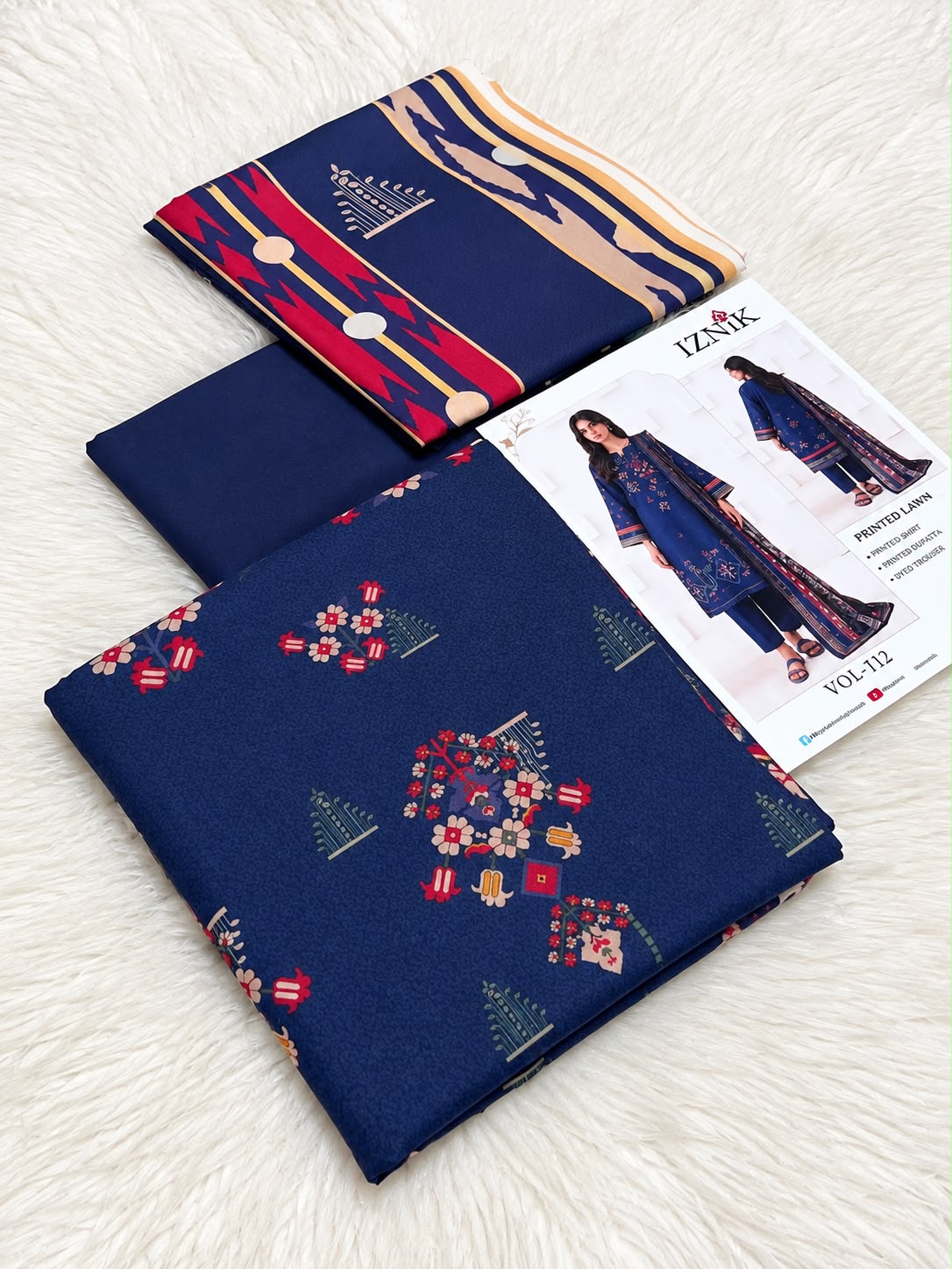 Printed Slub Khaddar 3 Piece Suit for Women | Prime Textile
