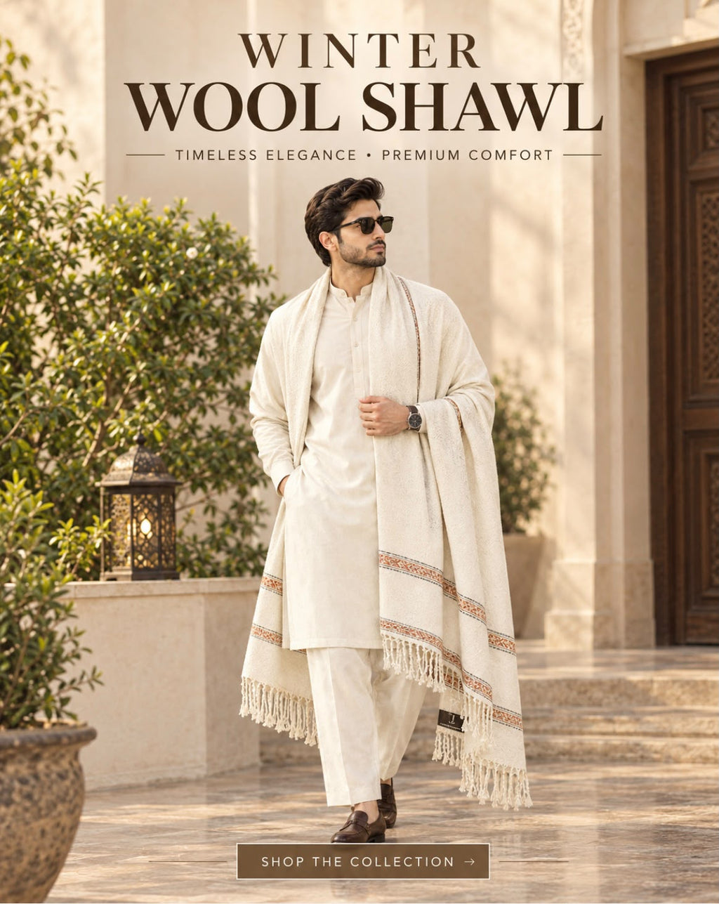 Royal Kashmiri Pure Wool Shawl for Men