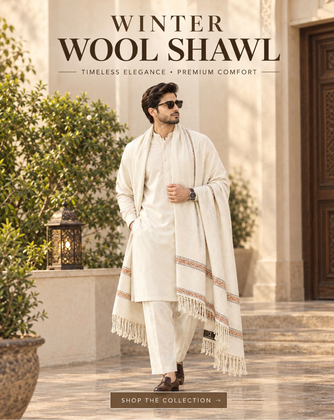 Royal Kashmiri Pure Wool Shawl for Men