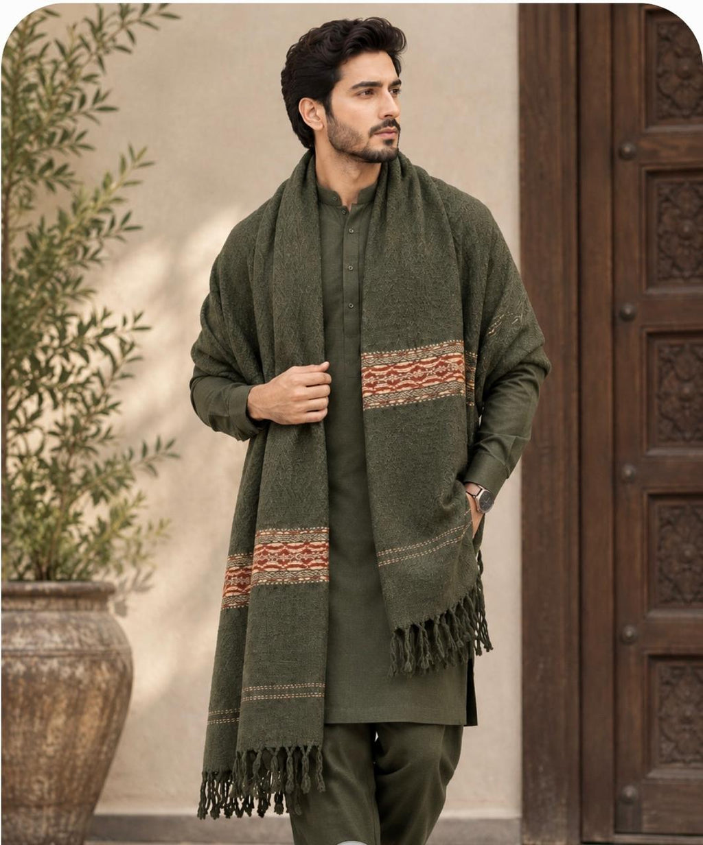 Royal Kashmiri Pure Wool Shawl for Men