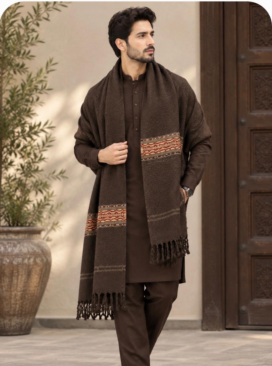 Royal Kashmiri Pure Wool Shawl for Men