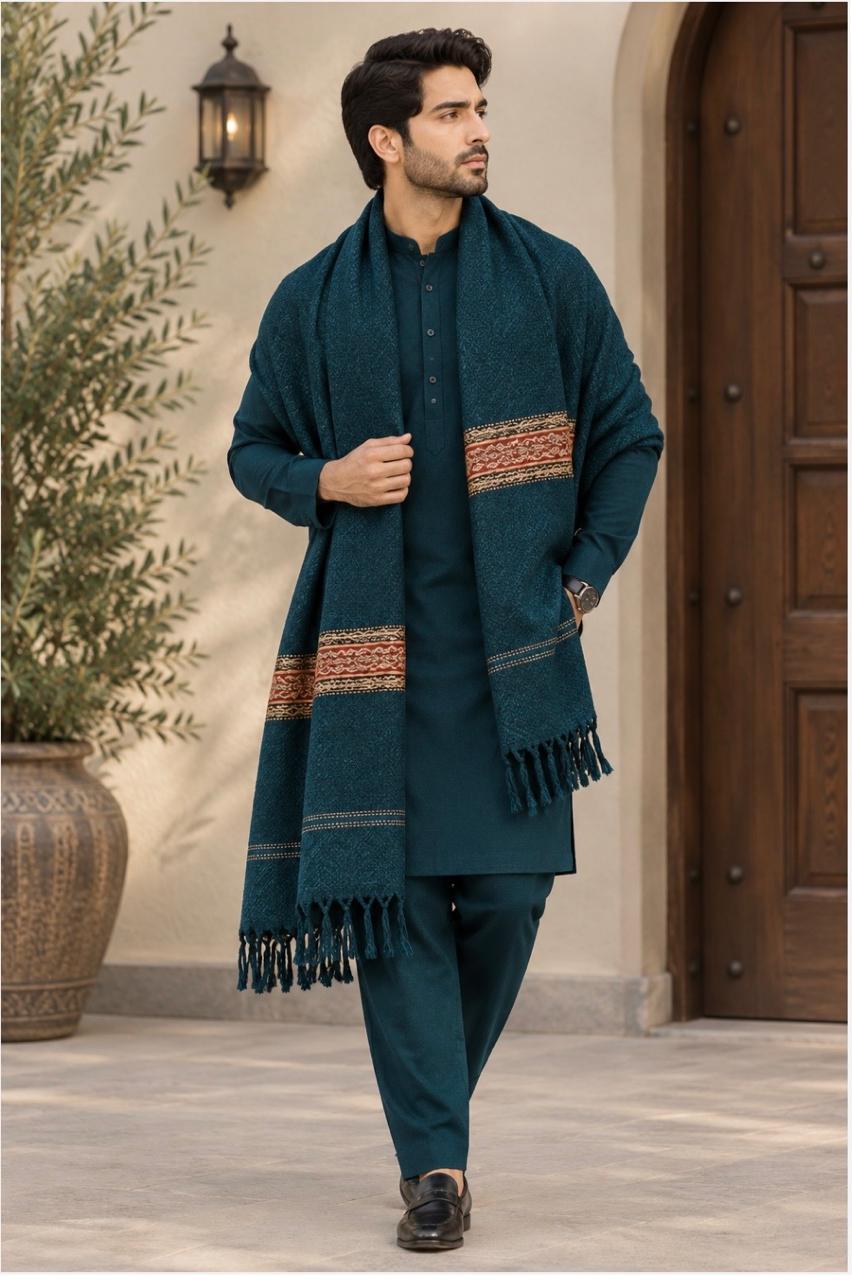 Royal Kashmiri Pure Wool Shawl for Men