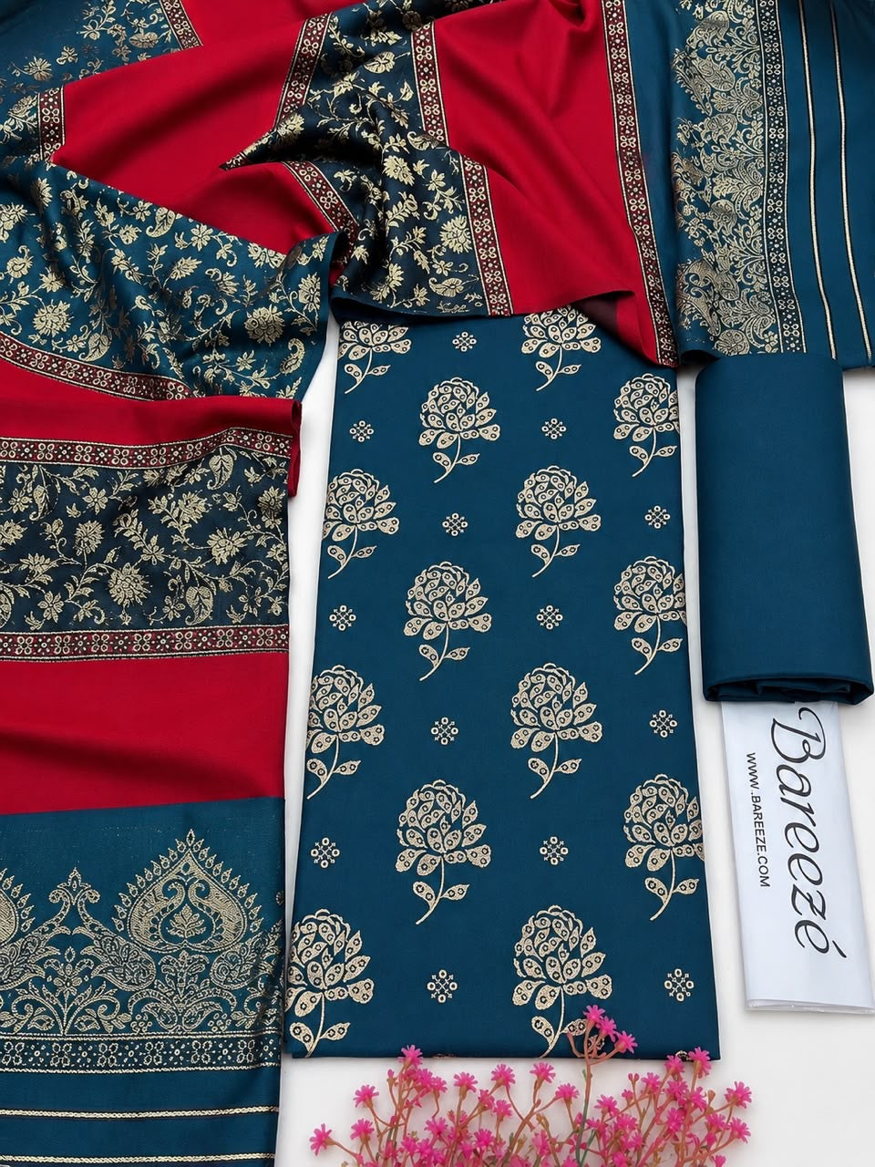 Embroidered 3PC Suit with Shawl | Premium Pakistani Dress
