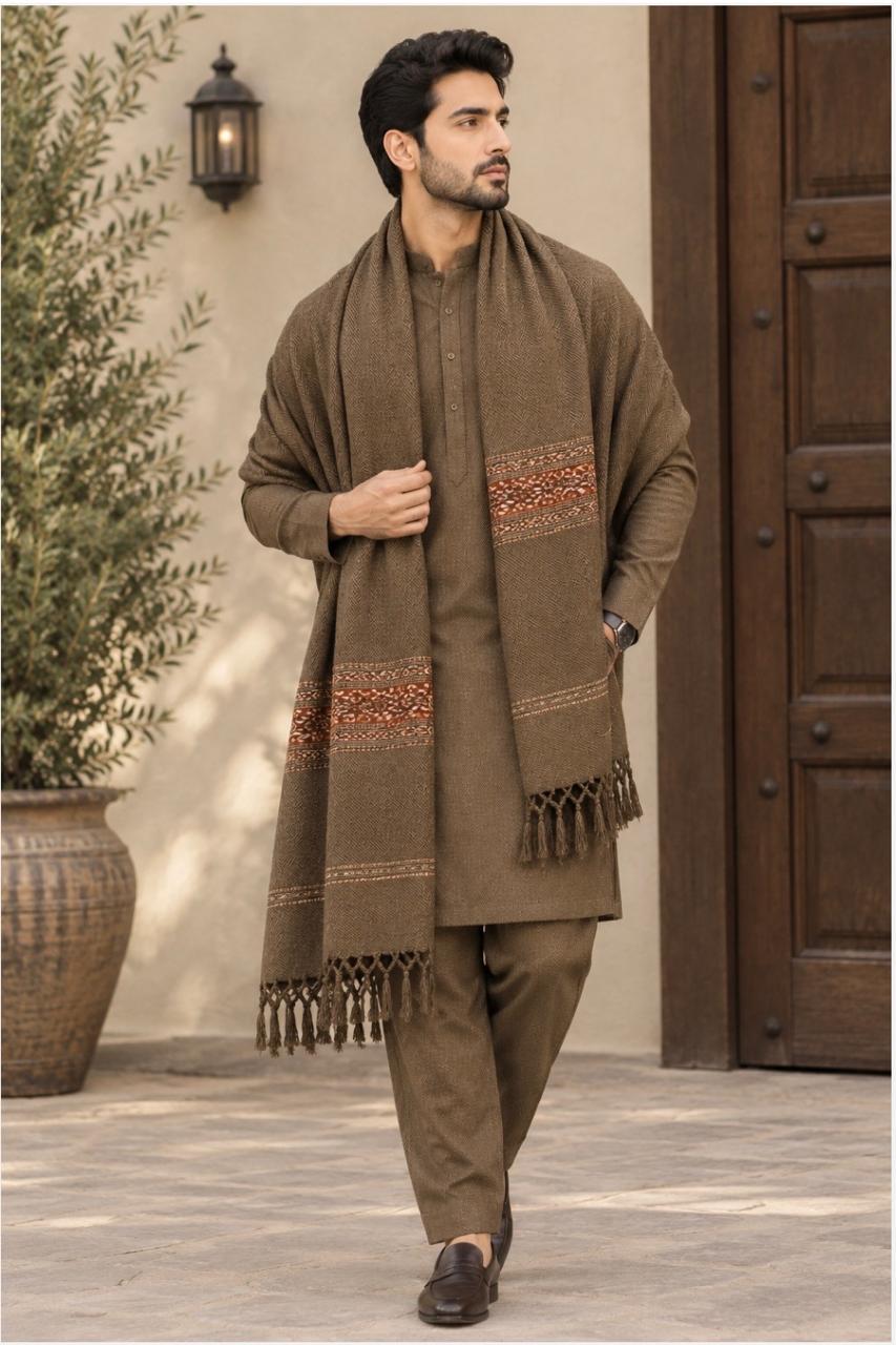 Royal Kashmiri Pure Wool Shawl for Men