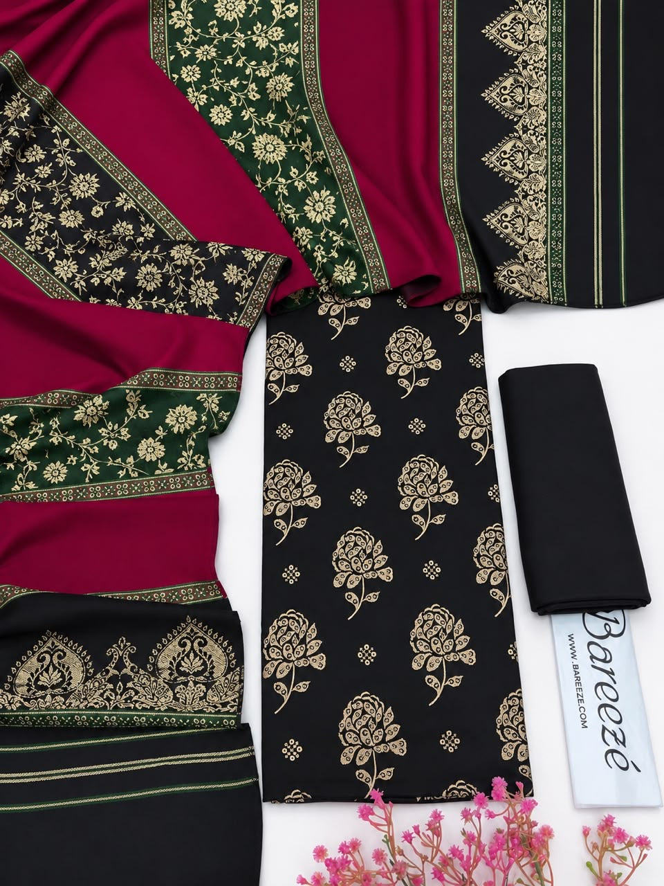 Embroidered 3PC Suit with Shawl | Premium Pakistani Dress