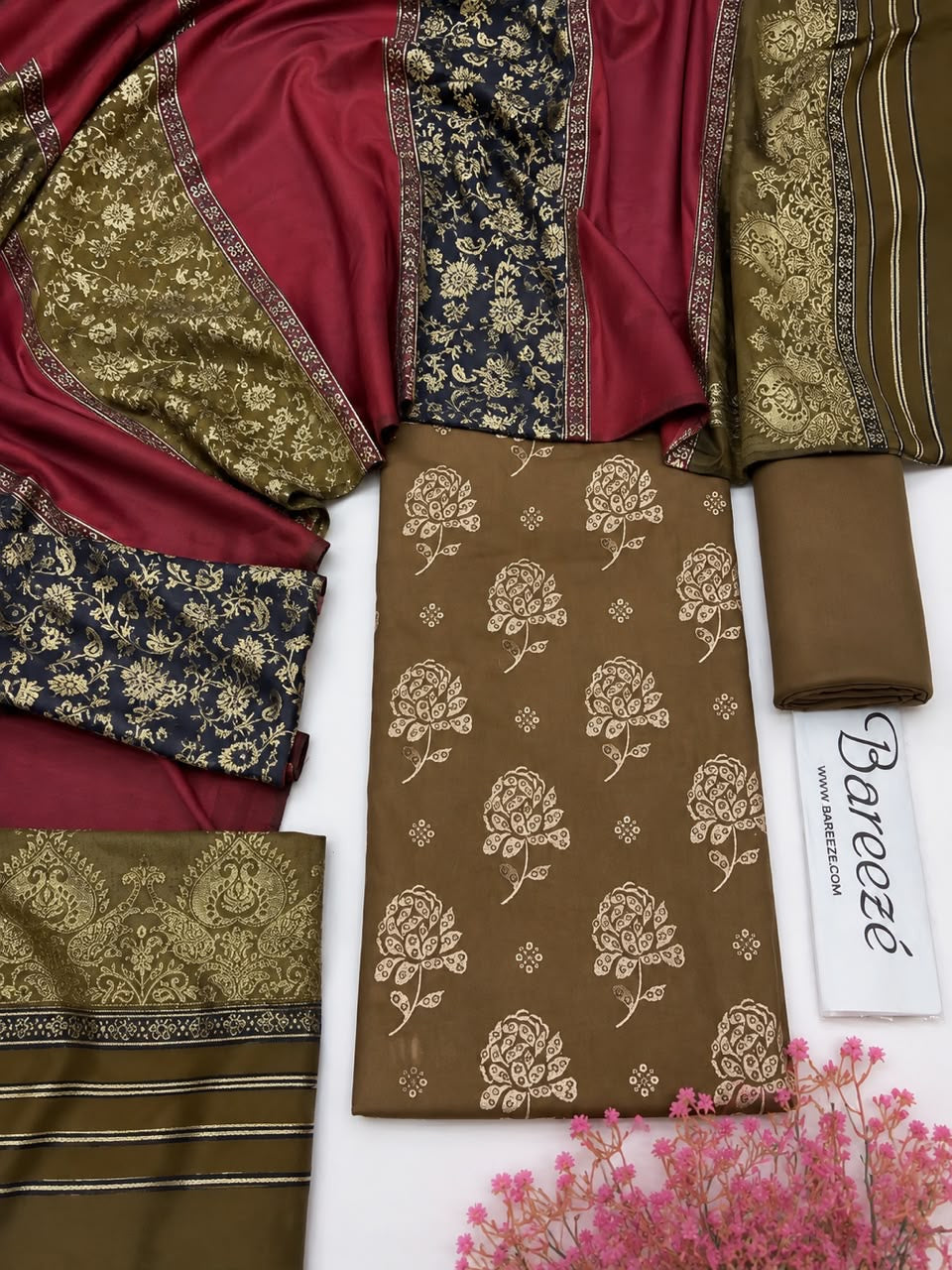 Embroidered 3PC Suit with Shawl | Premium Pakistani Dress