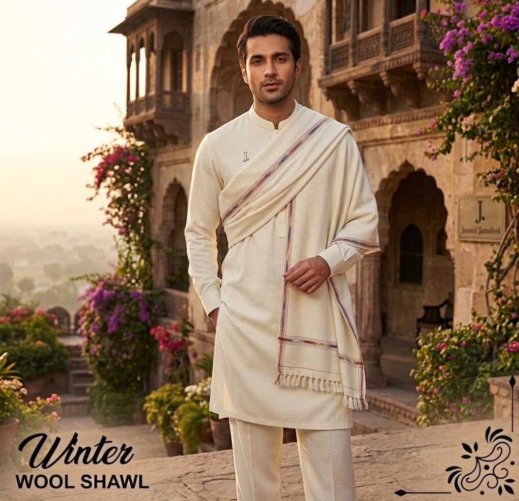 Royal Kashmiri Pure Wool Shawl for Men